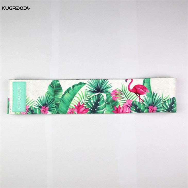 Flamingo Pattern Gymnastics Hip Bands For Fitness